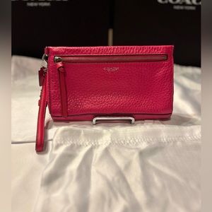Coach Fuscia Wristlet